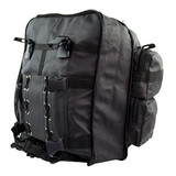 Jafrum SB1 PU Black Expandable Motorcycle Luggage Travel Backpack Rucksack Sissy Bar Bag-Side View