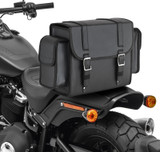 Vance VS318 Medium Black Plain Motorcycle Sissy Bar Bag for Harley Davidson Motorcycles