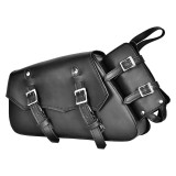 Vance VS151R Black Right Side Motorcycle Swing Arm Bag for Harley Honda Yamaha Kawasaki Indian Motorcycles - Side View