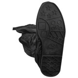 Mens RS002 Black Full Coverage Hard Walking Sole Motorcycle Rain Boot Covers - Sole View