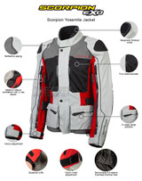 Scorpion Yosemite Jacket - Infographics