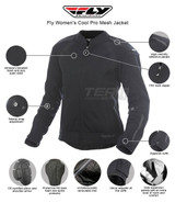 Fly Women's Cool Pro Mesh Jacket - Infographics