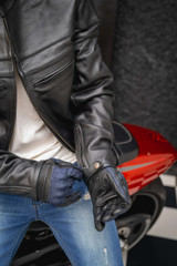 Mens VL531 Premium Racer Leather Commuter Motorcycle Jacket - pic 3