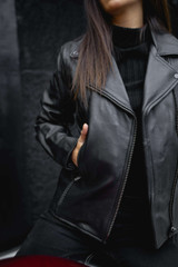 Vance Leather VL615S Women's Black Leather Braided and Studded Biker Motorcycle Riding Jacket - pic 4