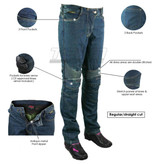 Womens Denim Motorcycle Pants with CE Armor
