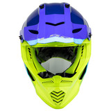 LS2 Youth Gate Launch Helmet - Blue/Hi-Viz Top View