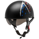 GMax HH 65 Bravery Half Helmet - Black/Red
