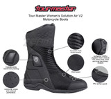 Tour Master Women's Solution Air V2 Motorcycle Boots - Infographics