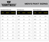 Cortech Hyper-Flo Air Motorcycle - size chart