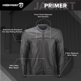 Highway 21 Primer Leather Motorcycle Jacket