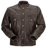 Z1R Deagle Leather Jacket - Brown