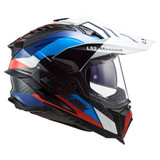 LS2 Explorer Carbon Frontier Helmet-Black/Blue-Rear-view