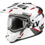 GMax GM-11S Ripcord Adventure Snow Helmet-White/Grey-Goggle-View