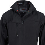 Vance VL1500 Black Waterproof Lightweight Zipper Front Soft Shell Jacket-front