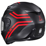 HJC i10 Strix Helmet - Red Rear View