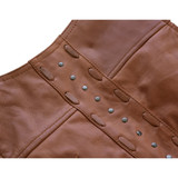 High Mileage HML1103T Ladies Premium Brown Vest with Fringes and Rivets - Life Image