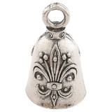 Biker Motorcycle Bells - Guardian Bell Fleur De Lis - Back View