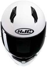 HJC-C10-Solid-Full-Face-Motorcycle-Helmet-White-Front-View