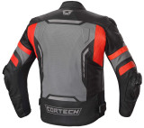 Cortech-Revo-Sport-Men's-Leather-Motorcycle-Jacket-Grey/Red-Rear-View