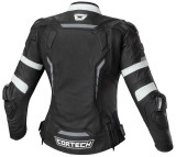 Cortech-Revo-Sport-Women's-Leather-Motorcycle-Jacket-Black/White-Rear-View