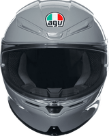 AGV-K6-S-Solid-Full-Face-Motorcycle-Helmet-grey-front-view