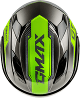 Gmax-MD-01-Volta-Black-Green-Modular-Motorcycle-Helmet-top-view