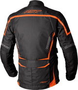 RST-Maverick-EVO-CE-men's-Motorcycle-Textile-Jacket-Black-Orange-back-view