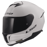 LS2-Stream II-Solid-Full-Face-Motorcycle-Helmet-White-dark-visor