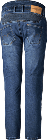 RST-Kevlar-Tech-Pro-CE-Men's-Textile-Riding-Jeans-Mid-Blue-back-view