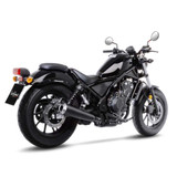 LeoVince-Classic-Racer-Black-Edition-Slip-On-Exhaust-Honda-Rebel-300-500-2017-2022-pic