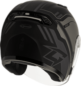 Gmax-OF-87-Duke-Open-Face-Motorcycle-Helmet-Matte-Black-Grey-back-side-view