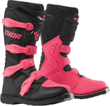 Thor-Womens-Blitz-XP-MX-Motorcycle-Boots-Black-Pink-main