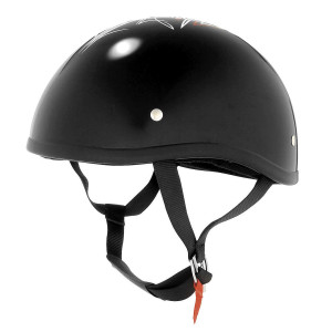 Skid Lid Original Black Street Rod Half Helmet