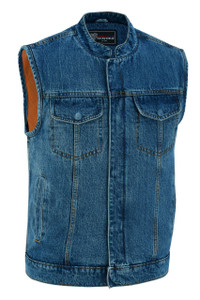 Sky Blue Denim Club Vest-main