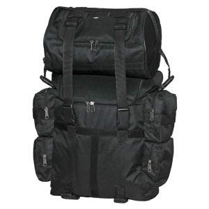 Vance VS322 Black Textile Medium Motorcycle Sissy Bar Bag with Rain Cover
