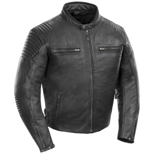 Joe Rocket Sprint TT Mens Leather Motorcycle Jacket - Black