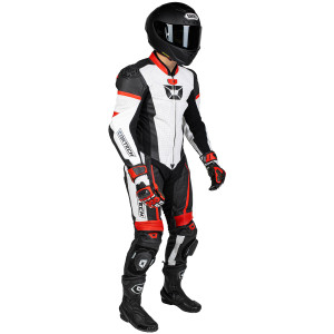 Cortech Apex V1 One-Piece Race Suit-White/Red