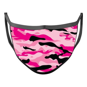 Vance Reusable 2 Layers Soft Materials Camo Pink Face Mask - Pack of 3