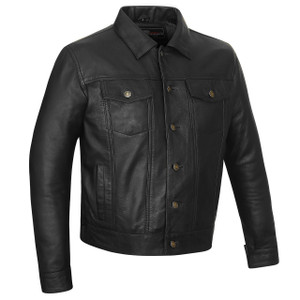 Vance-Leathers-VL555B-Mens-Black-Motorcycle-Trucker-Leather-Jacket-main