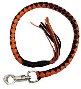 Vance Biker Motorcycle Get Back Whips - Black/Orange