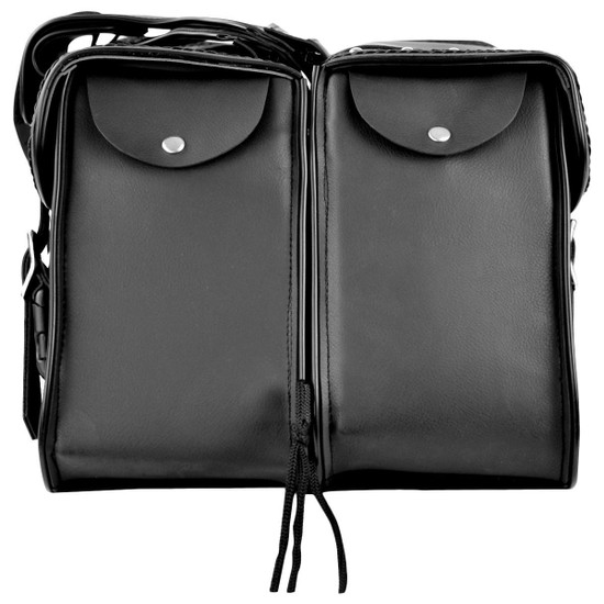 Two Tone Zip-Off Motorcycle Saddlebags-Side View