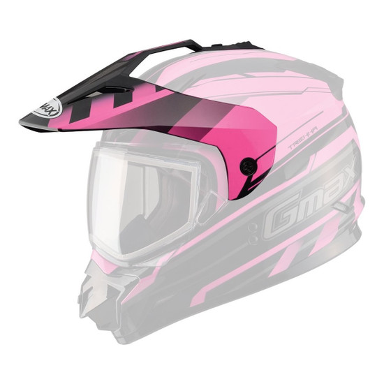 GMax GM11D Dual Sport Helmet Replacement Visor - Black Pink