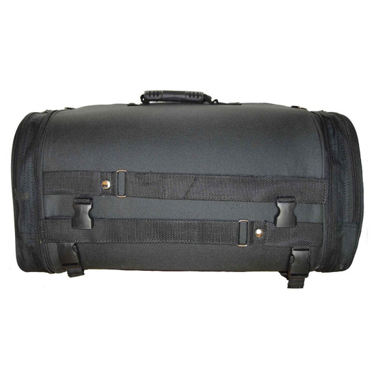 Motorcycle Trunk Bag with Expandable Sides-Back View