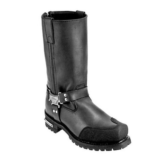 Mens Milwaukee Motorcycle Clothing Company MMCC Drag Harness Motorbike Biker Riding Black Leather Boots