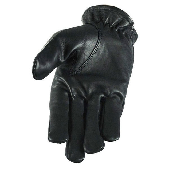 Vance GL2083 Womens Summer Black Cowhide Leather Motorcycle Gloves - Detail View