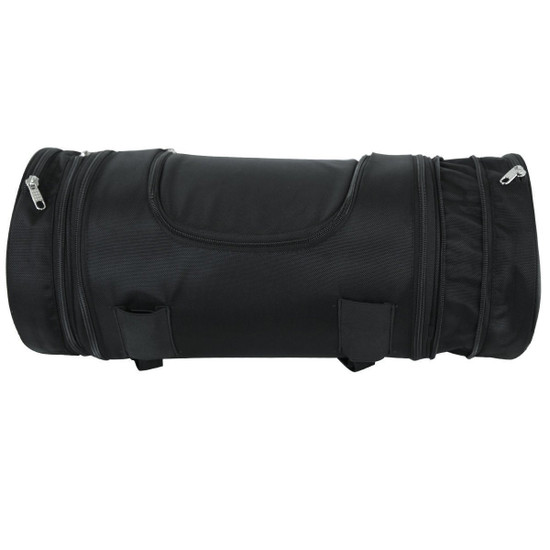 Vance VS380 Black Expandable Motorcycle Roll Bag -Side View