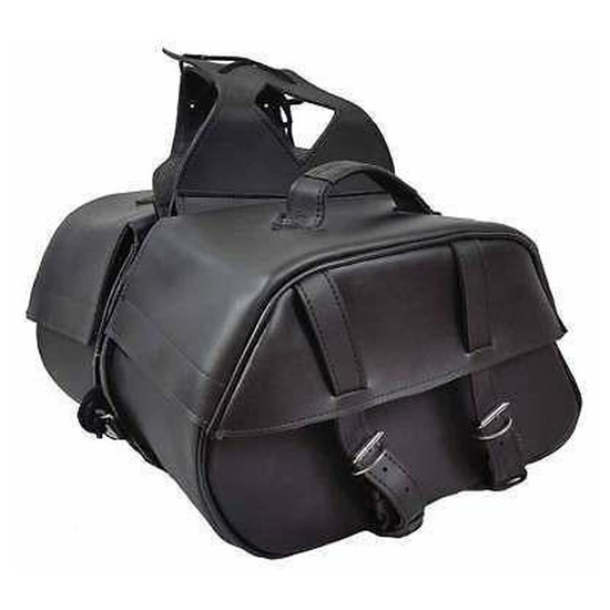 Vance VS222 Black Motorcycle Saddlebags for Honda Yamaha Kawasaki Indian and Harley Davidson Motorcycles