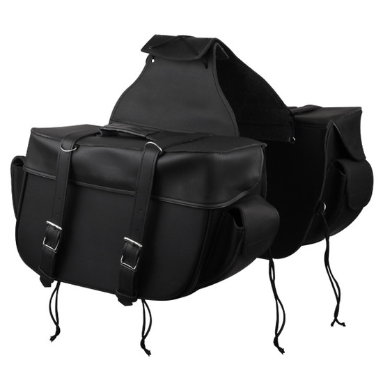 Big Motorcycle Zip Off and Throw Over Saddlebags With Outside Pockets