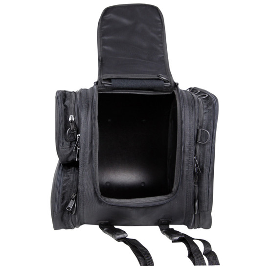 Vance VS340 Black Nylon Motorcycle Luggage Travel Pack Sissy Bar Bag