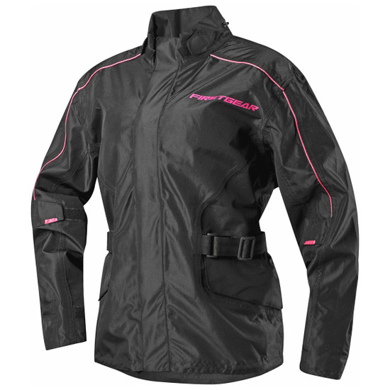 Firstgear Women's Triton Motorcycle Rain Jacket - Black/Pink